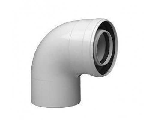 Коаксиальный отвод Baxi полипропиленовый 87° 80/125 мм KMT71408871