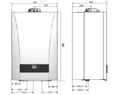 Котёл газовый Baxi ECO Nova 1.24F настенный одноконтурный турбированный 100022963