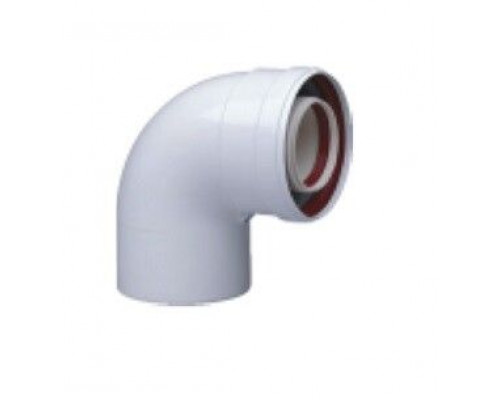 Отвод коаксиальный BAXI 60/100 мм 87° полипропиленовый 71405971