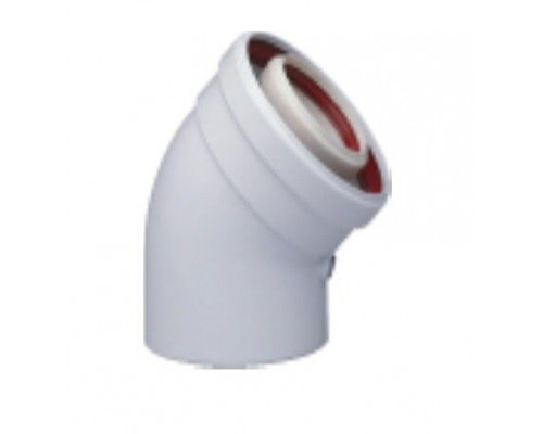 Отвод коаксиальный BAXI 80/125 мм 45° полипропиленовый 71408881