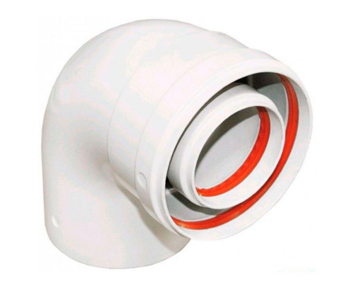 Отвод коаксиальный BAXI 90° 80/125 мм полипропиленовый KHG71410141