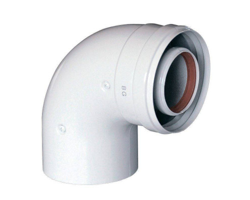 Отвод коаксиальный BAXI 60/100 мм 87° 714101410