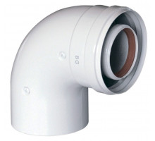 Отвод коаксиальный BAXI 90° 60/100 мм без муфты KHG 71410151