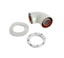 Колено коаксиальное BAXI 60/100 90° фланцевое соединение KHG71405961