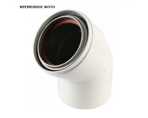 Отвод эмалированный BAXI 90° для коаксиальных труб 80/100 мм MT71410511