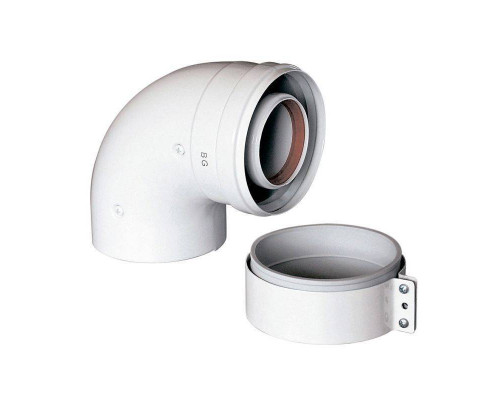 Отвод коаксиальный BAXI 110/160 мм 87° полипропиленовый 71413361