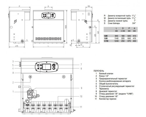 Котел газовый напольный Baxi SLIM HPS 1.80 открытая камера A7114600