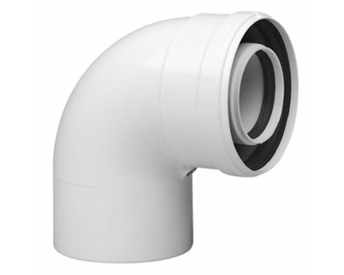 Отвод коаксиальный BAXI 110/160 мм 87° полипропиленовый 71413361