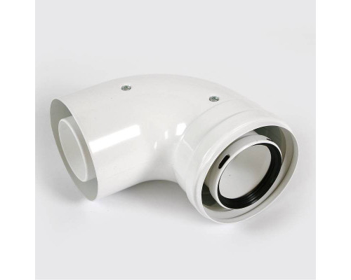 Отвод коаксиальный BAXI 60/100 мм 87° полипропиленовый 71405971